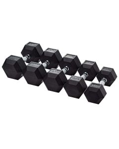 Manubri 17,5kg Esagonali gommati coppia
